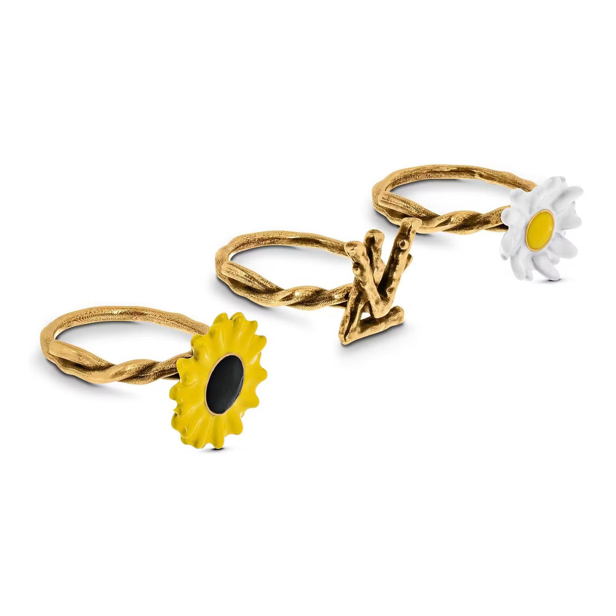 18K Louis Vuitton Gardening Set of Three Rings