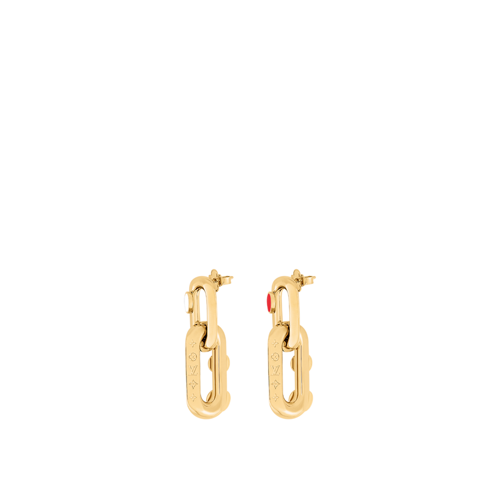18K Louis Vuitton x YK LV Edge Painted Dots Earrings