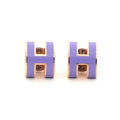 18K Mini Pop Hermes Purple Earrings