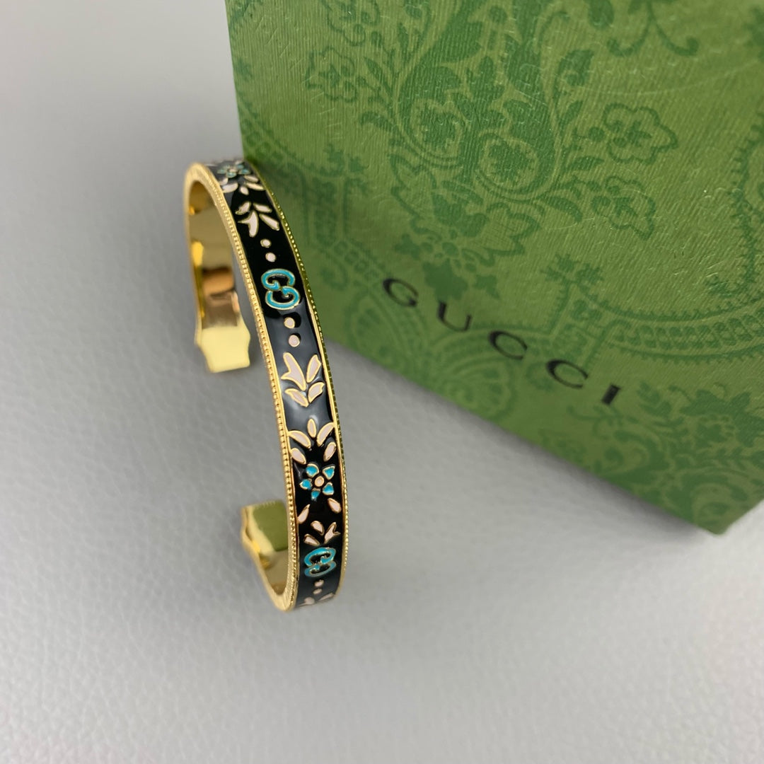 18K Double Gucci Icon Blooms Bracelet