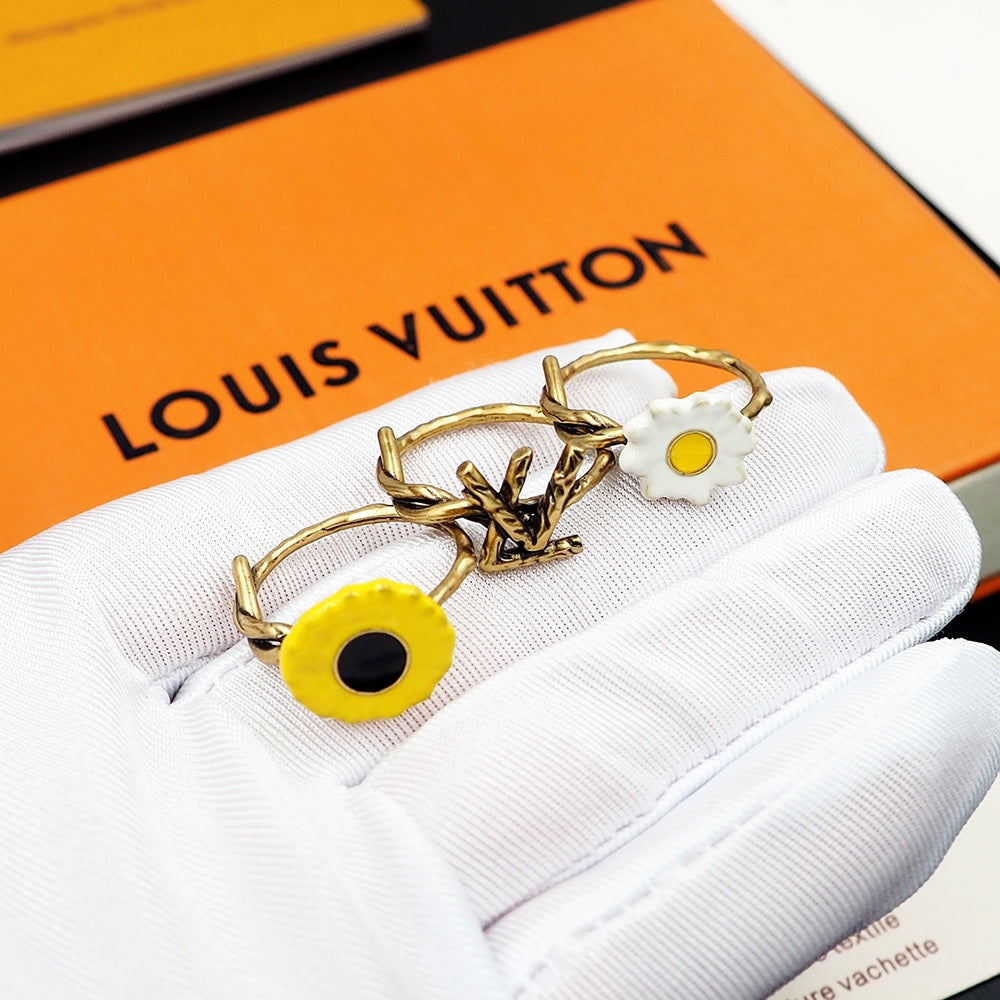 18K Louis Vuitton Gardening Set of Three Rings