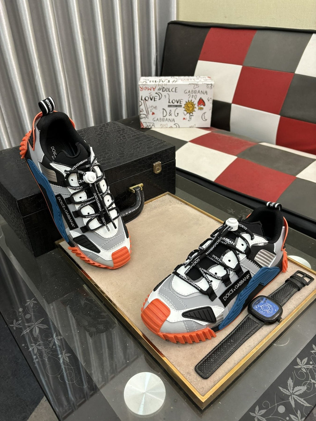 Dolce & Gabbana Colorblock Layered Sneakers — front
