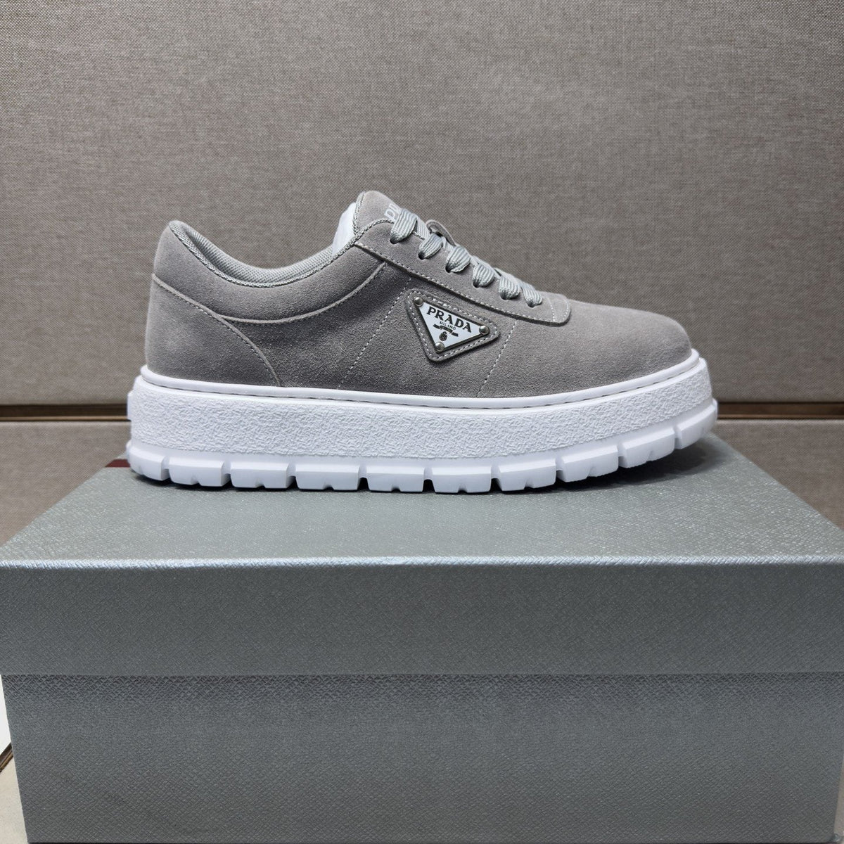 Prada Men's Paneled Chunky-Sole Sneakers — side