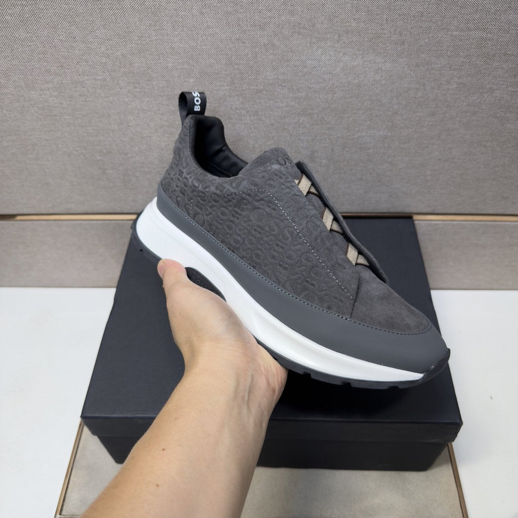 BOSS Patterned Slip-On-Style Sneakers — model