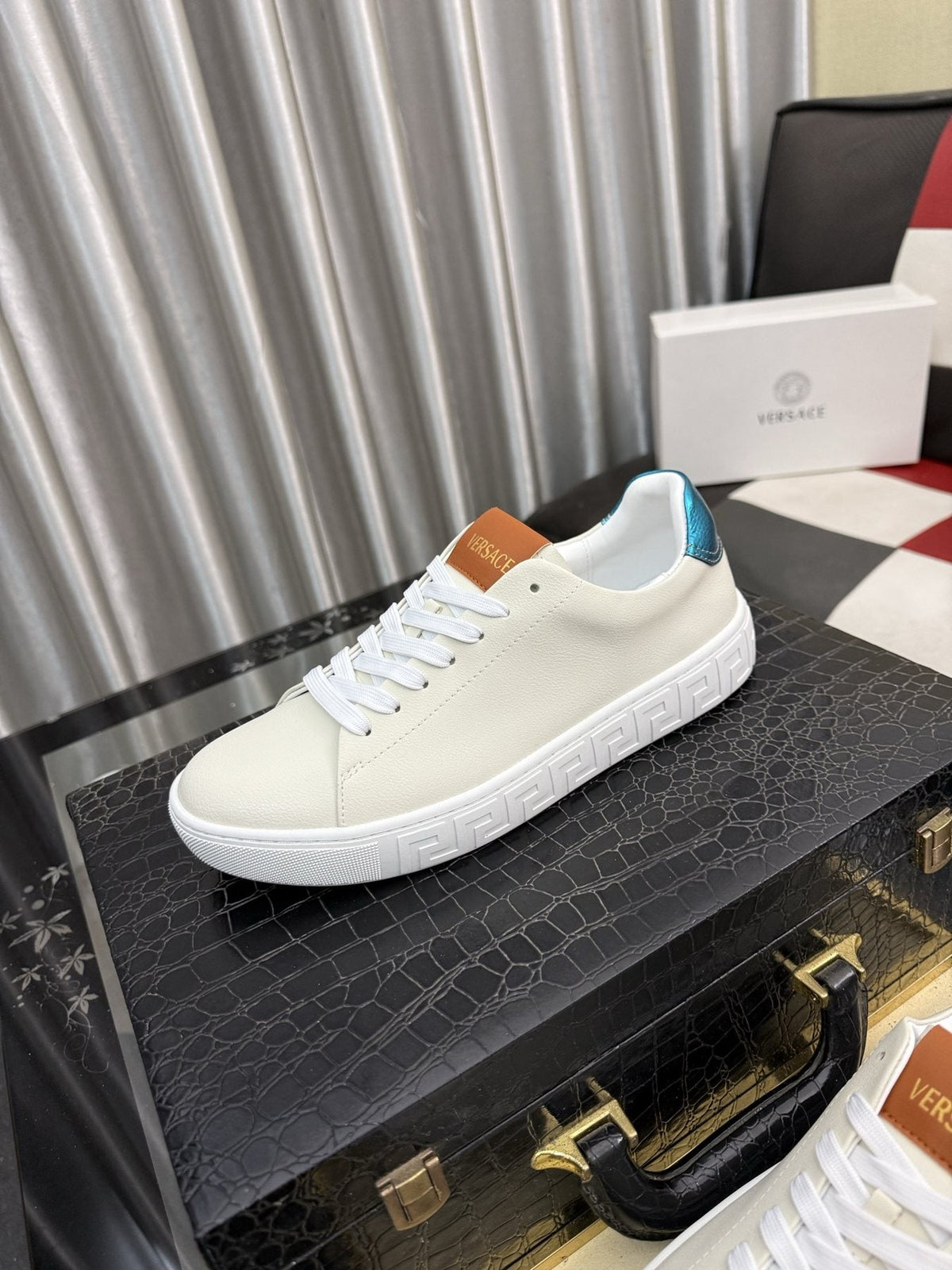 Versace Low-Top Lace-Up Sneakers — front